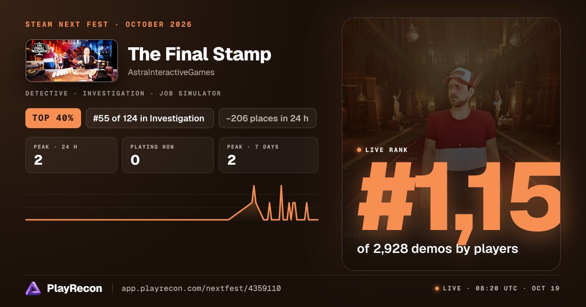 The Final Stamp im Steam Next Fest