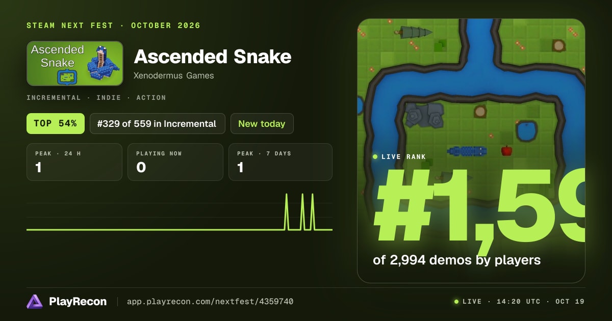 Ascended Snake allo Steam Next Fest
