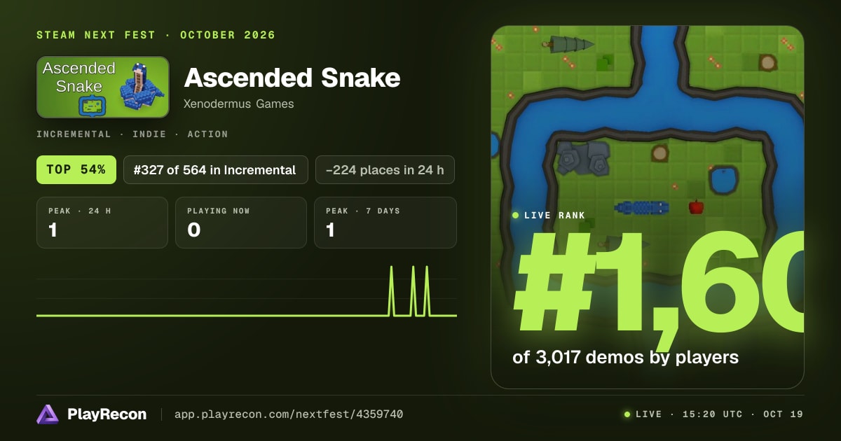 Ascended Snake en el Steam Next Fest