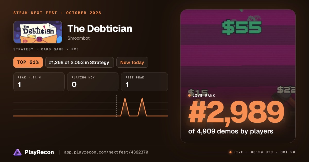The Debtician на Steam Next Fest