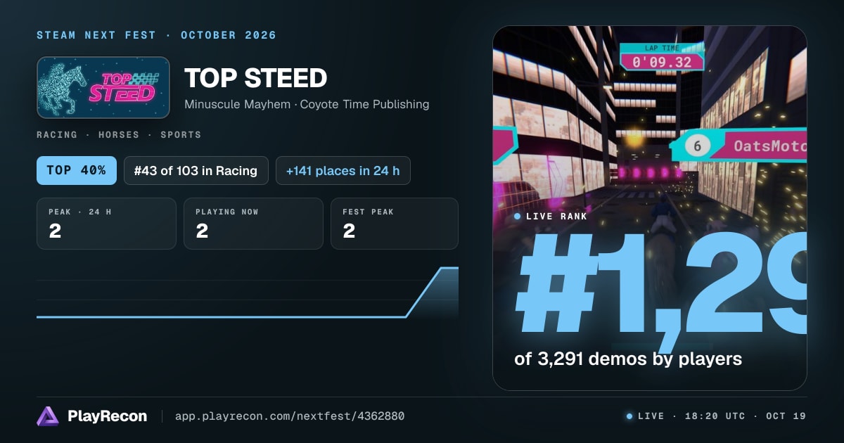 TOP STEED en el Steam Next Fest