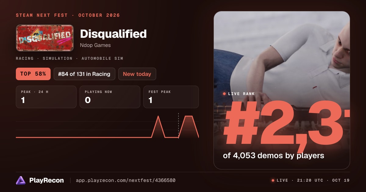 Disqualified in Steam Next Fest