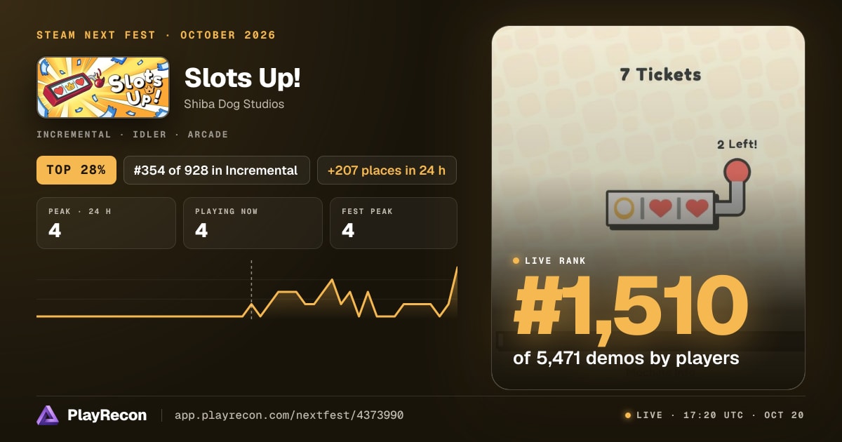 Slots Up! allo Steam Next Fest