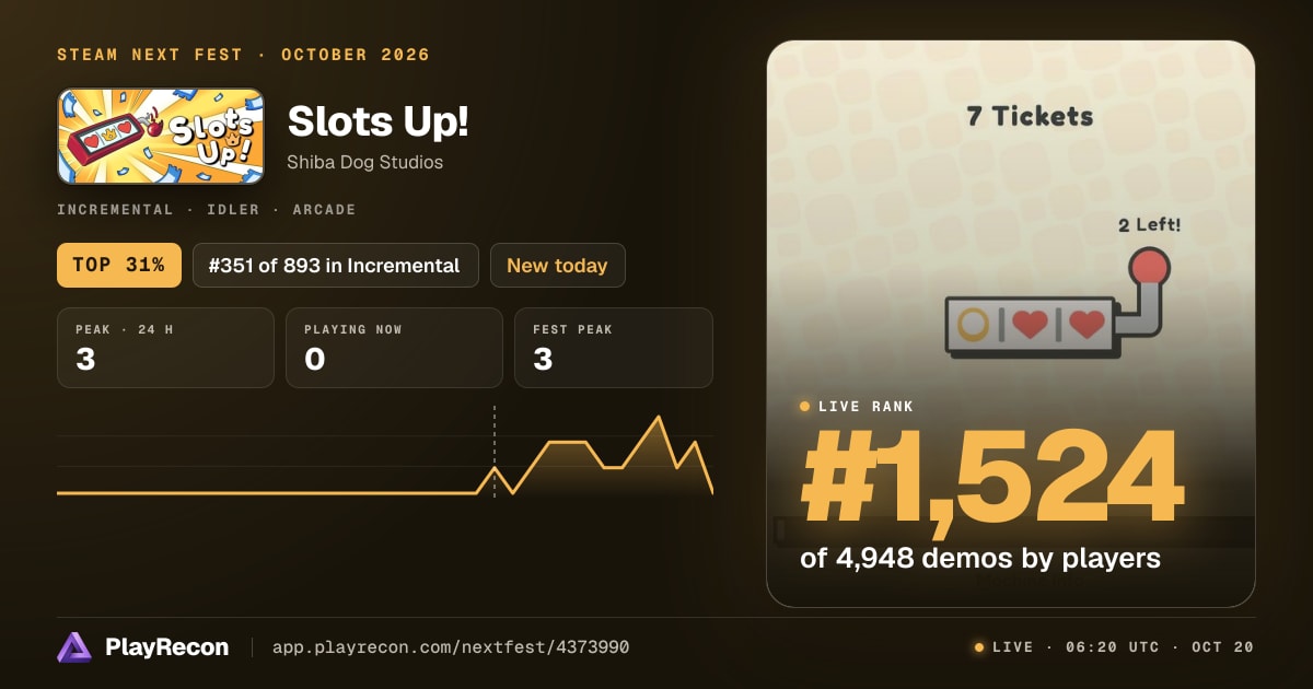 Slots Up! en el Steam Next Fest