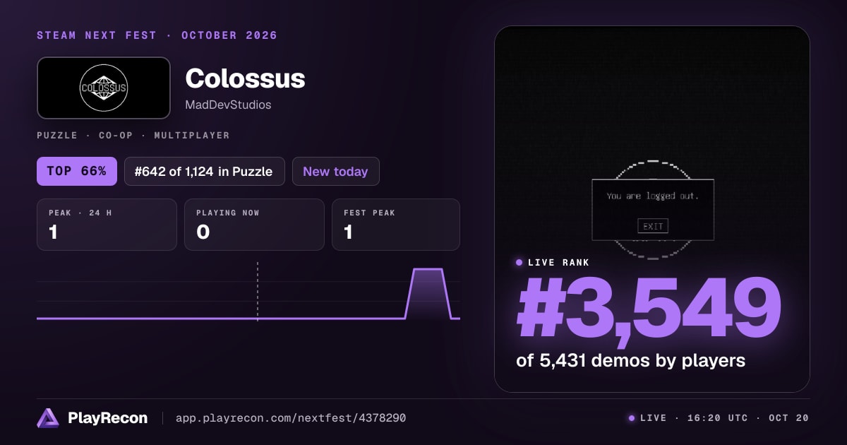Colossus allo Steam Next Fest