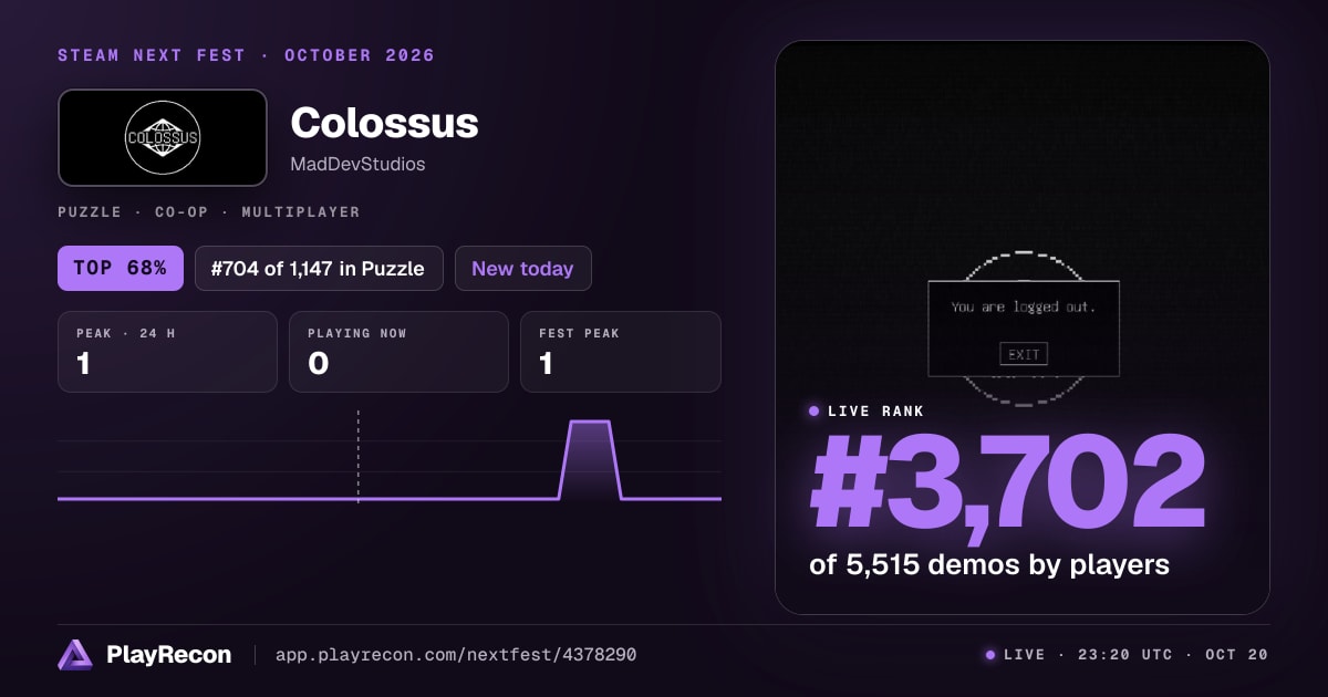 Colossus en el Steam Next Fest