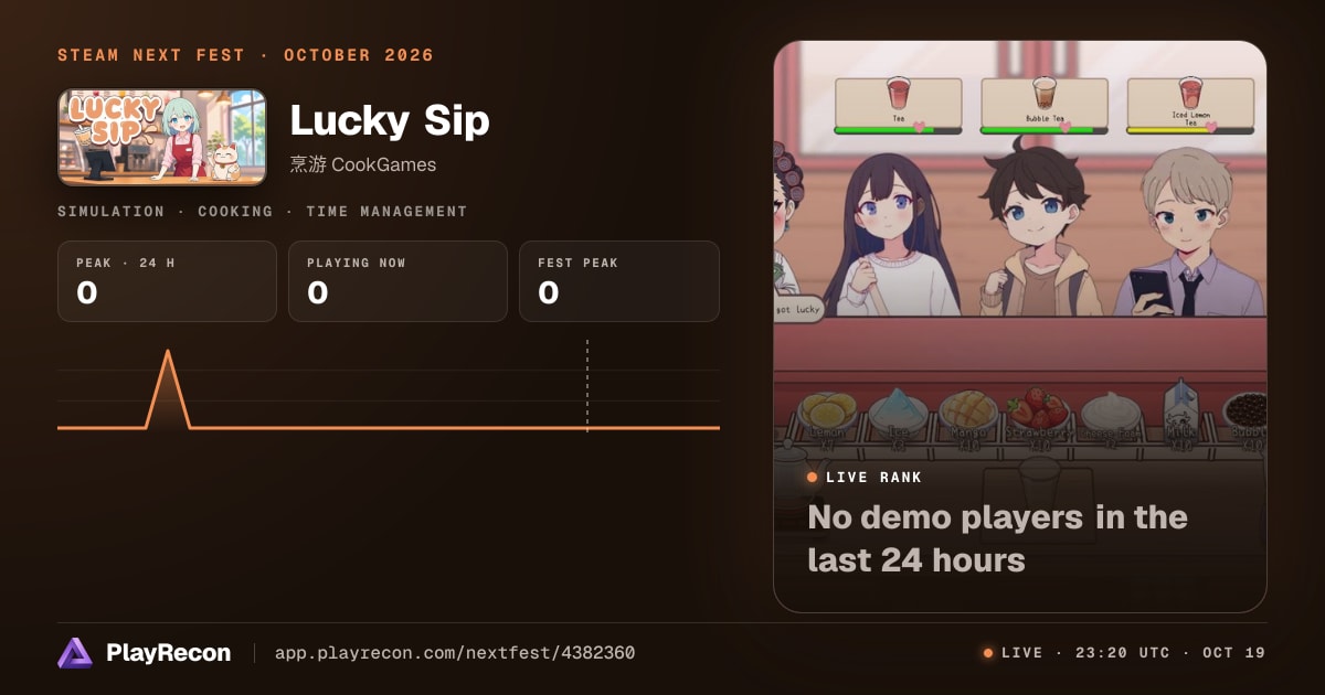 Lucky Sip in Steam Next Fest