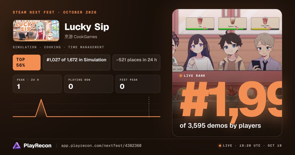 Lucky Sip en el Steam Next Fest
