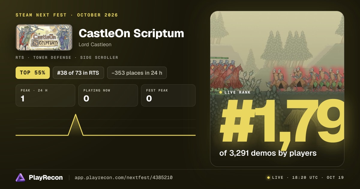 CastleOn Scriptum au Steam Next Fest