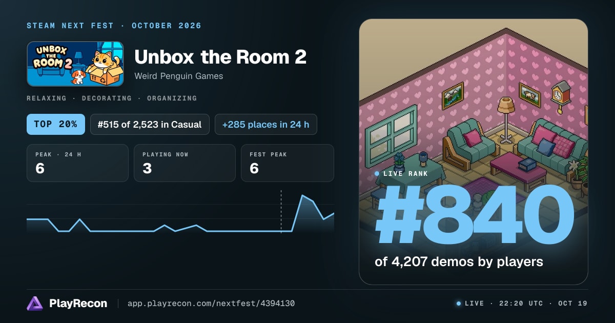 Unbox the Room 2 im Steam Next Fest