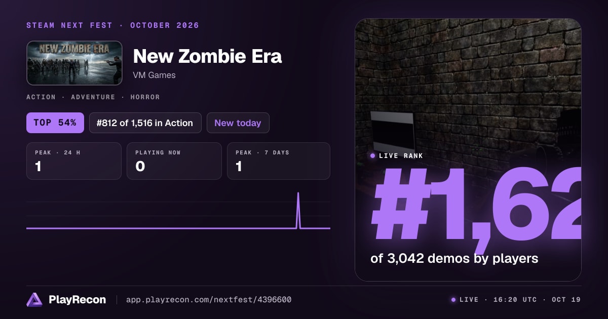 New Zombie Era in Steam Next Fest