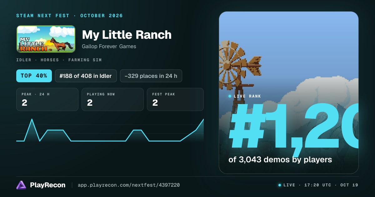 My Little Ranch in Steam Next Fest