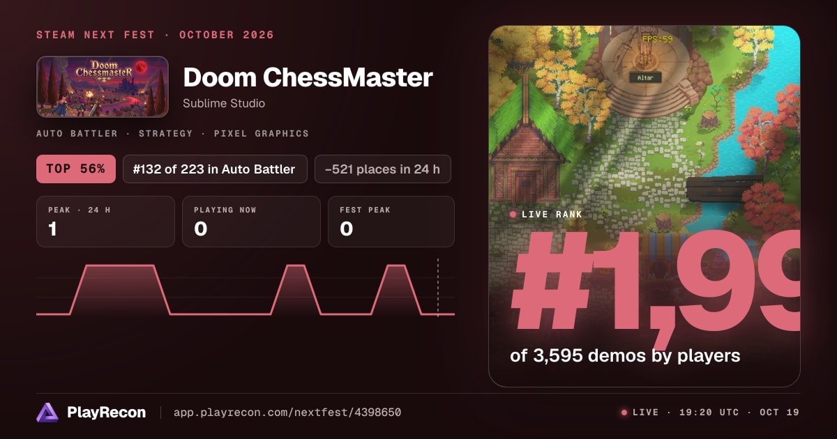 Doom ChessMaster au Steam Next Fest