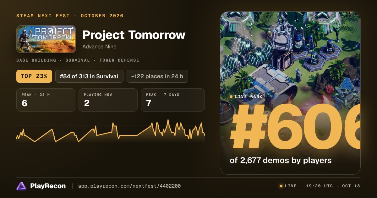 Project Tomorrow in Steam Next Fest