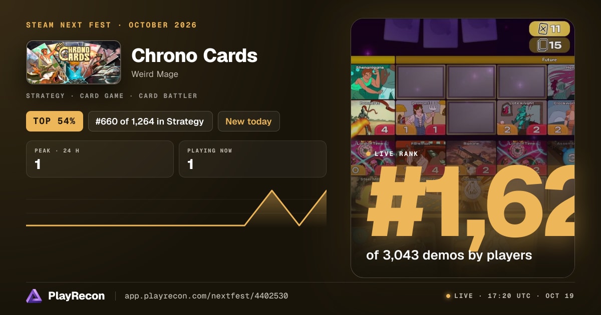Chrono Cards на Steam Next Fest