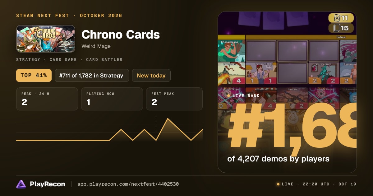 Chrono Cards au Steam Next Fest