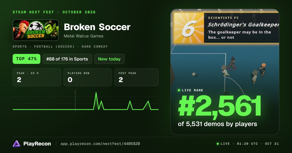 Broken Soccer im Steam Next Fest