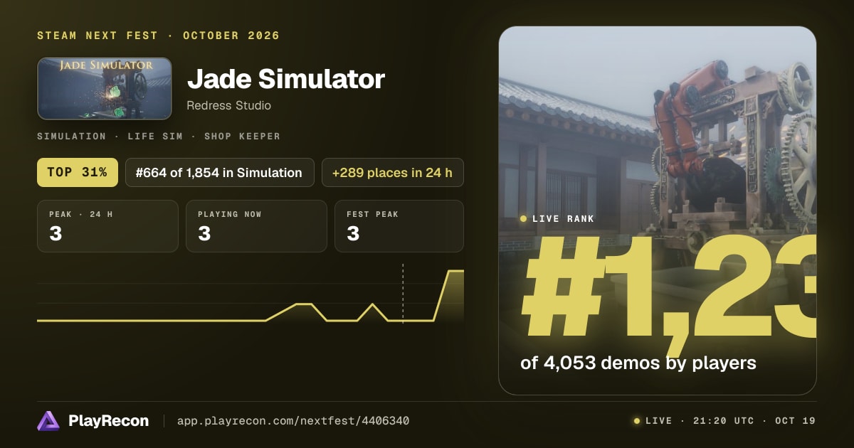 Jade Simulator allo Steam Next Fest