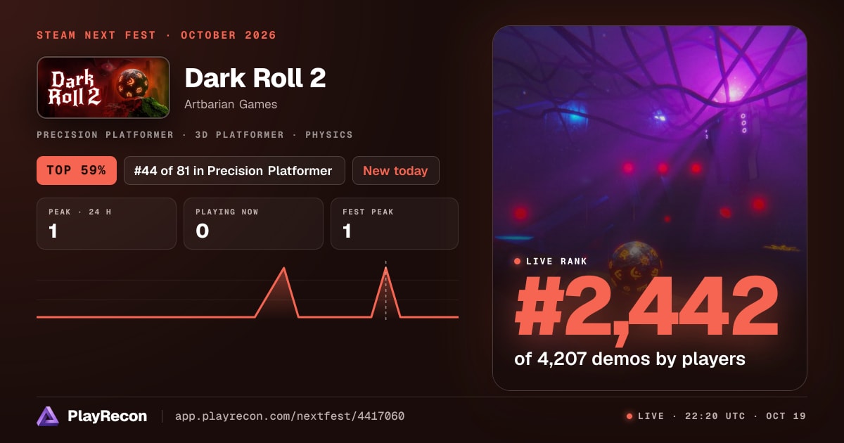 Dark Roll 2 на Steam Next Fest