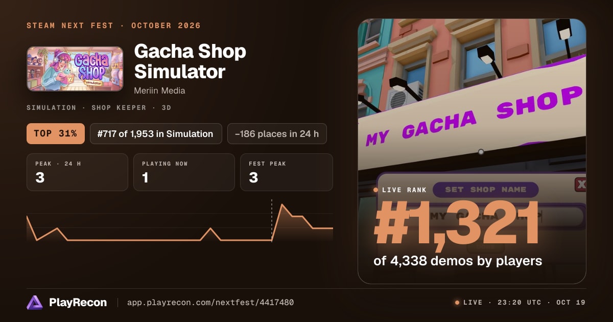 Gacha Shop Simulator im Steam Next Fest
