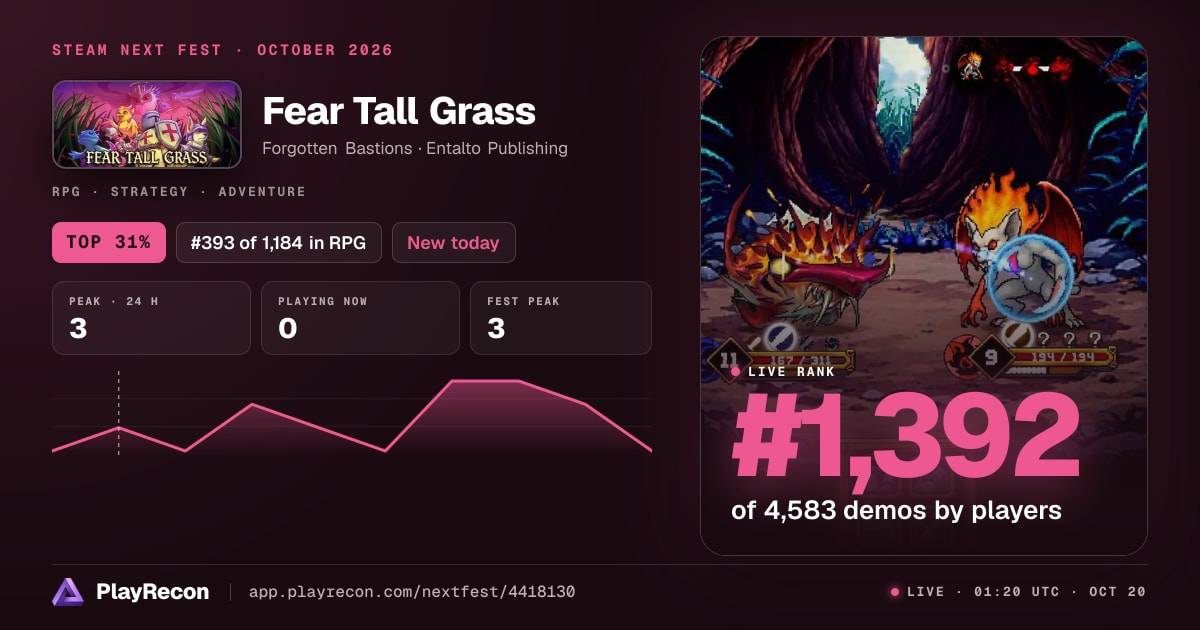 Fear Tall Grass на Steam Next Fest