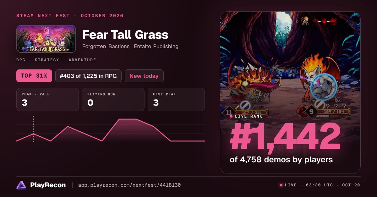 Fear Tall Grass au Steam Next Fest