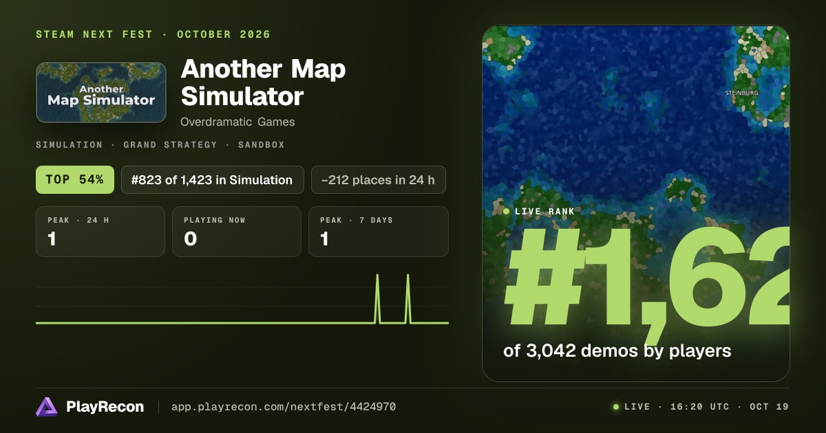 Another Map Simulator in Steam Next Fest