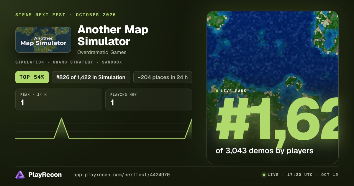 Another Map Simulator на Steam Next Fest