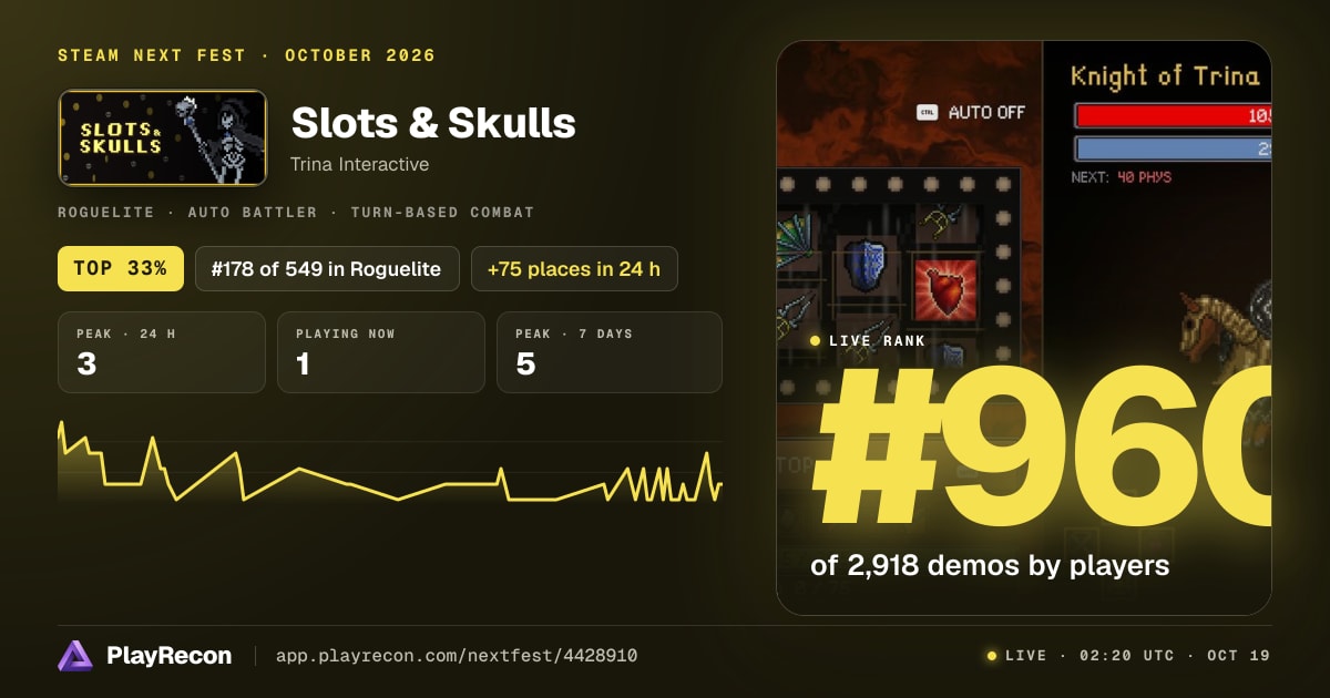 Slots & Skulls in Steam Next Fest