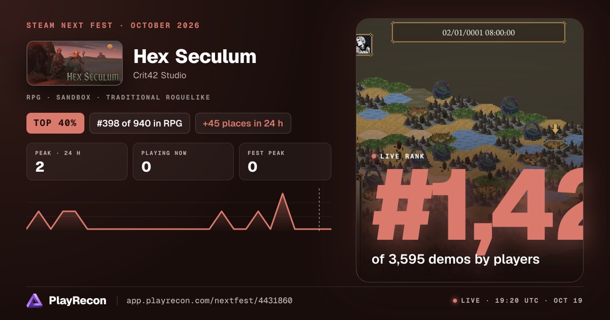 Hex Seculum in Steam Next Fest