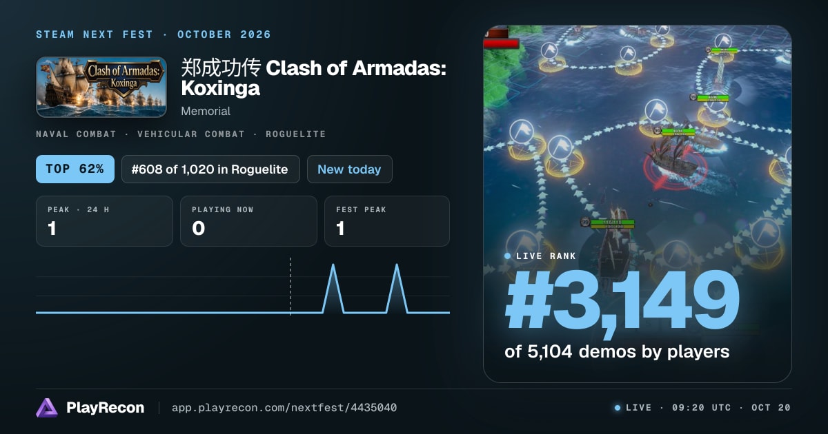 郑成功传 Clash of Armadas: Koxinga in Steam Next Fest