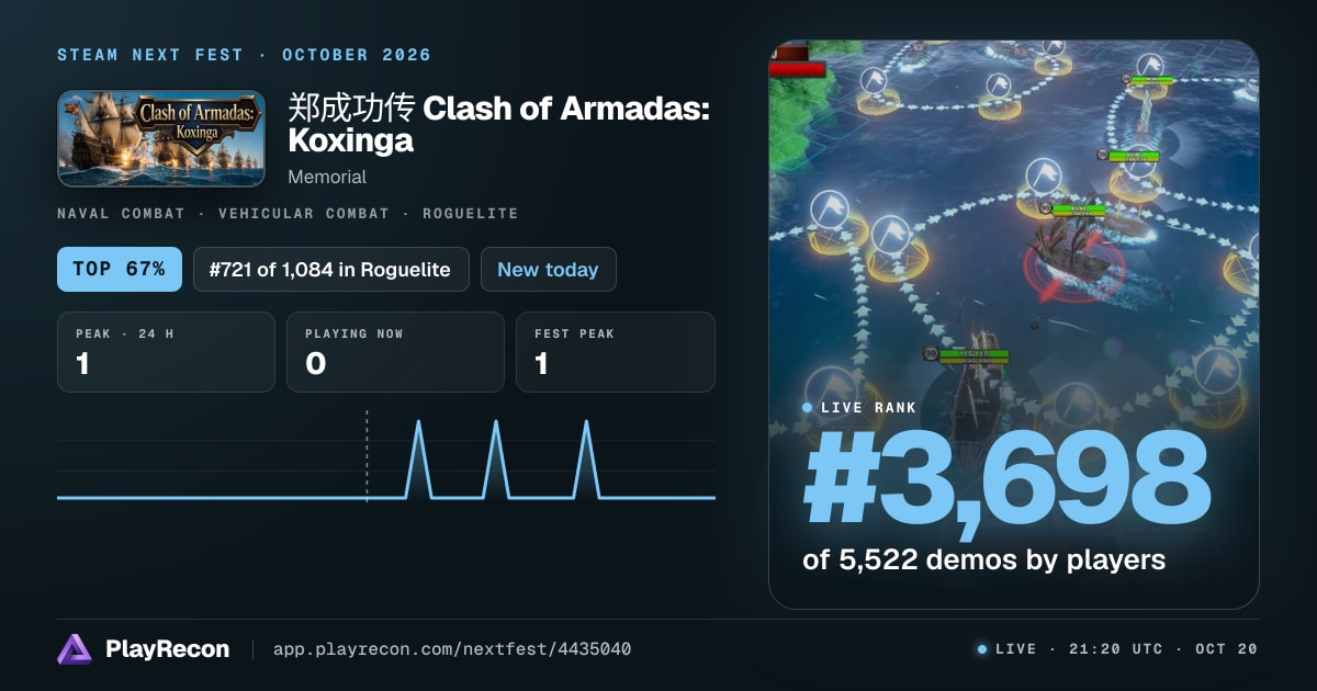 郑成功传 Clash of Armadas: Koxinga на Steam Next Fest