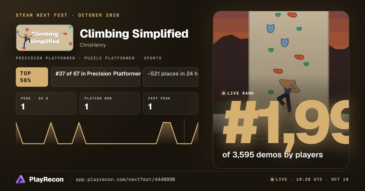 Climbing Simplified im Steam Next Fest