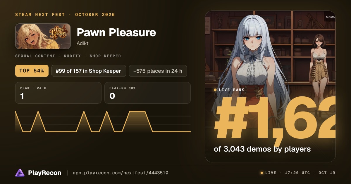 Pawn Pleasure in Steam Next Fest