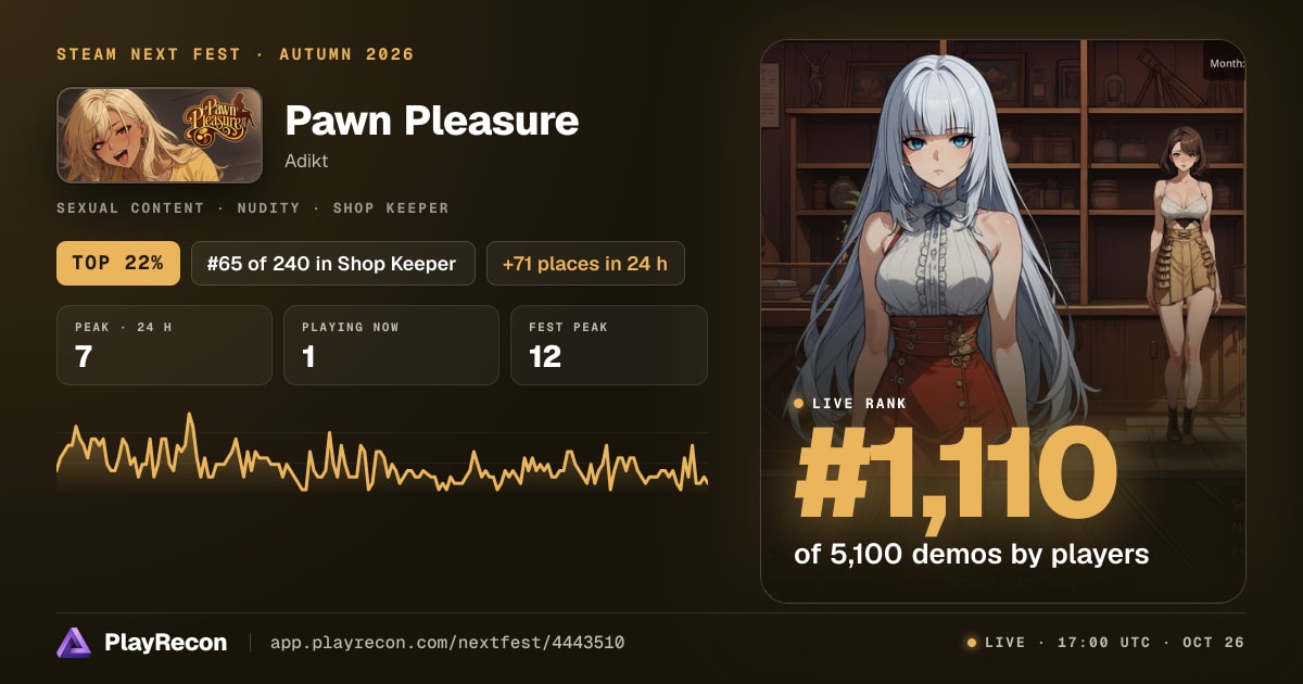 Pawn Pleasure in Steam Next Fest