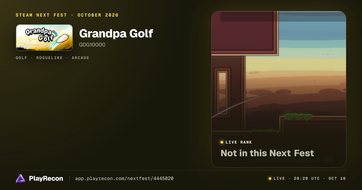 Grandpa Golf allo Steam Next Fest