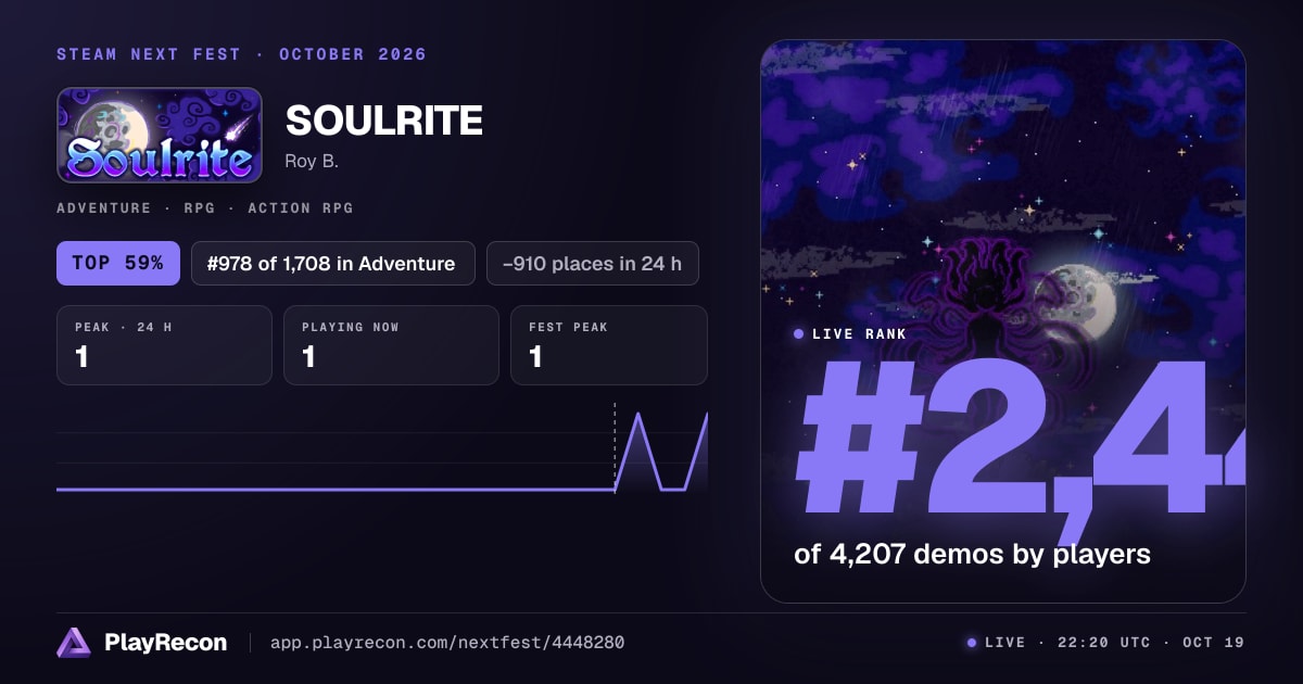 SOULRITE in Steam Next Fest