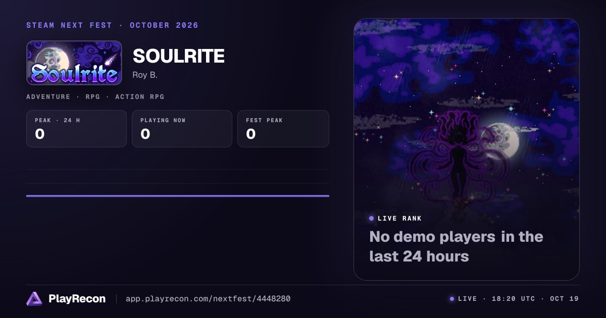 SOULRITE allo Steam Next Fest