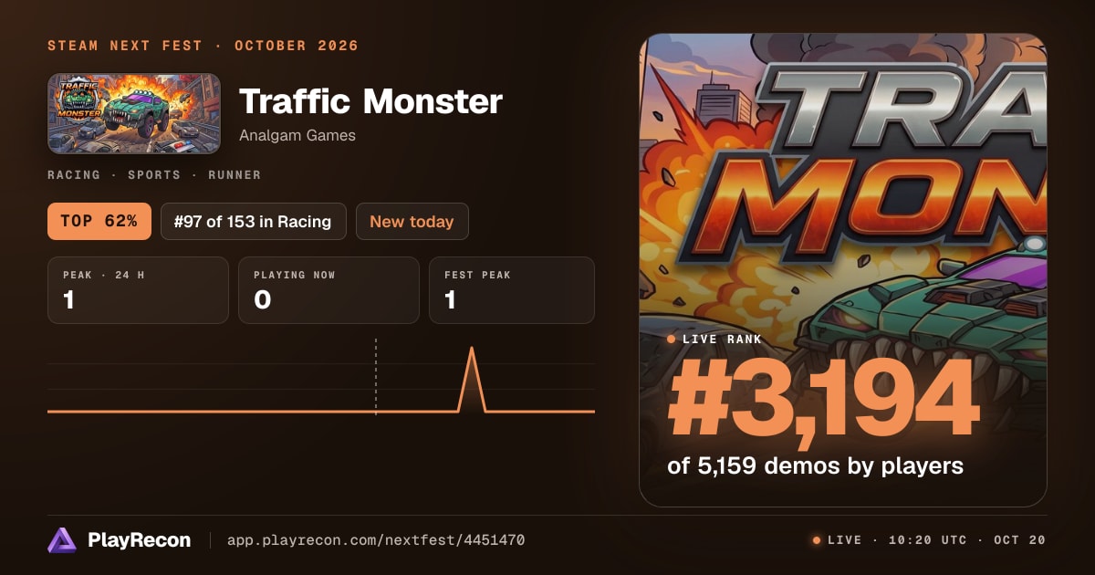 Traffic Monster in Steam Next Fest