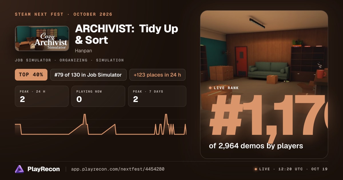 ARCHIVIST: Tidy Up & Sort allo Steam Next Fest