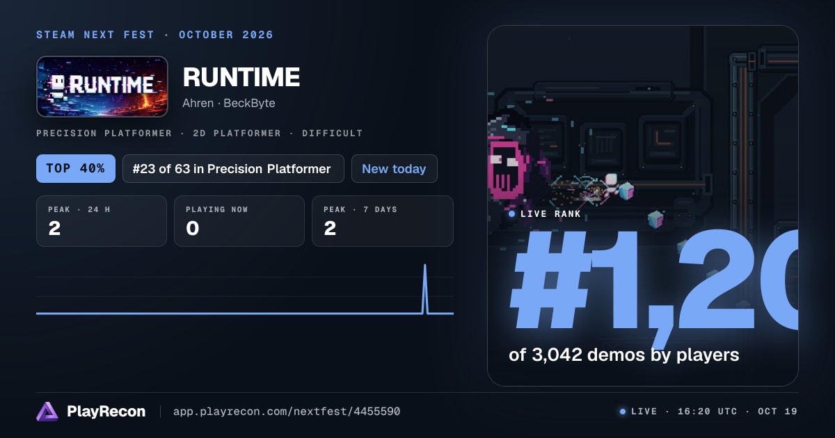 RUNTIME im Steam Next Fest