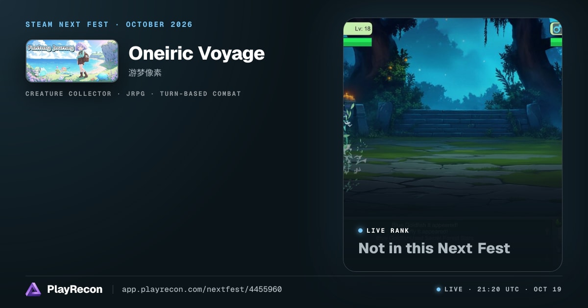 Oneiric Voyage in Steam Next Fest