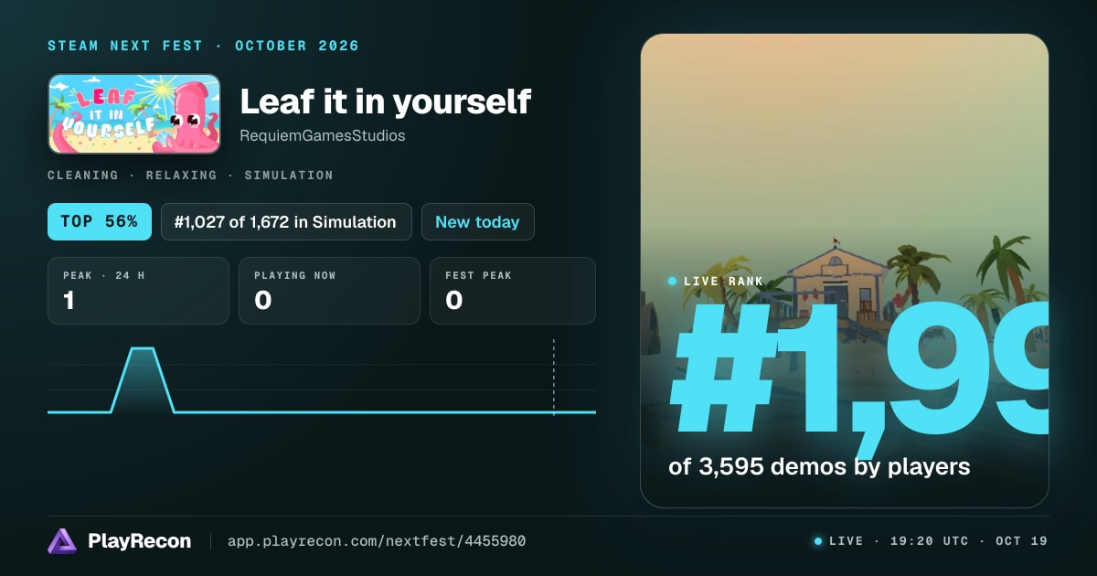 Leaf it in yourself на Steam Next Fest