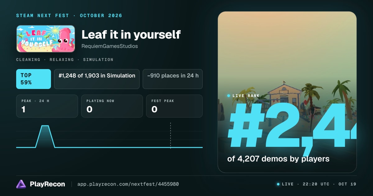 Leaf it in yourself in Steam Next Fest