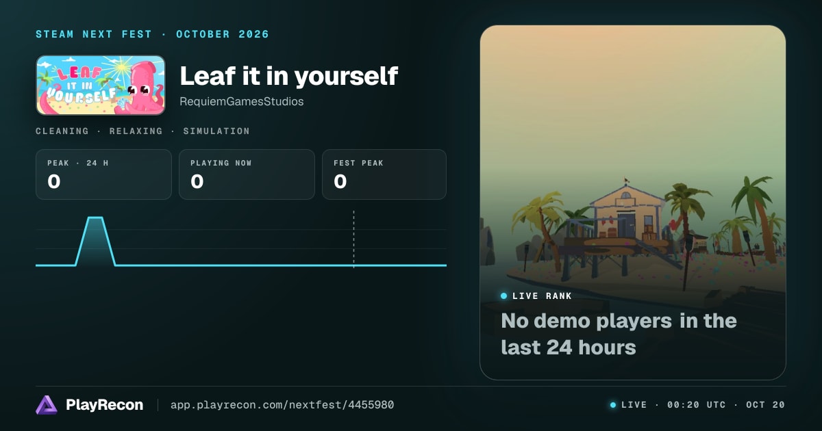 Leaf it in yourself allo Steam Next Fest