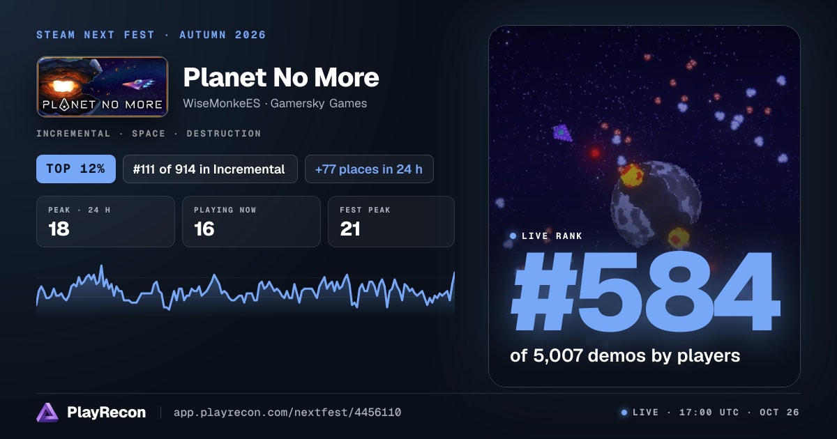 Planet No More in Steam Next Fest