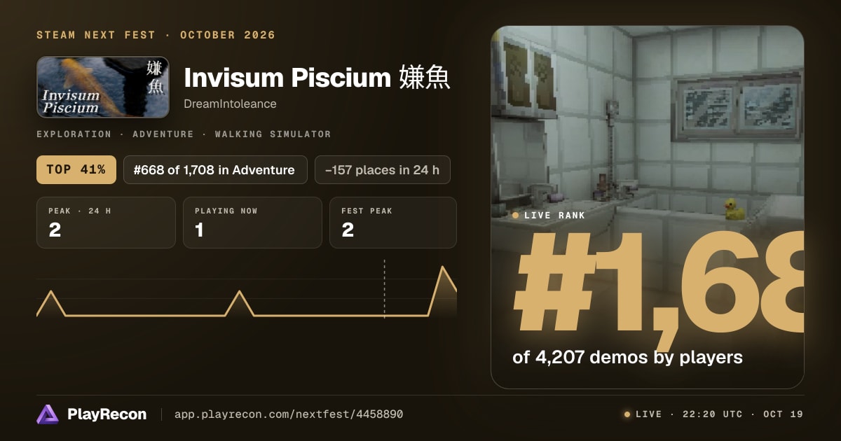 Invisum Piscium 嫌魚 im Steam Next Fest