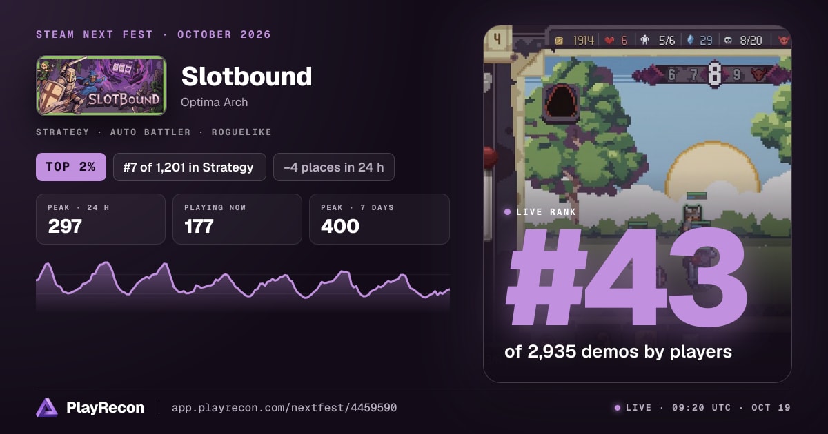 Slotbound in Steam Next Fest