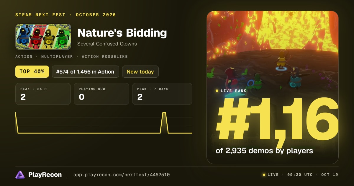 Nature's Bidding im Steam Next Fest