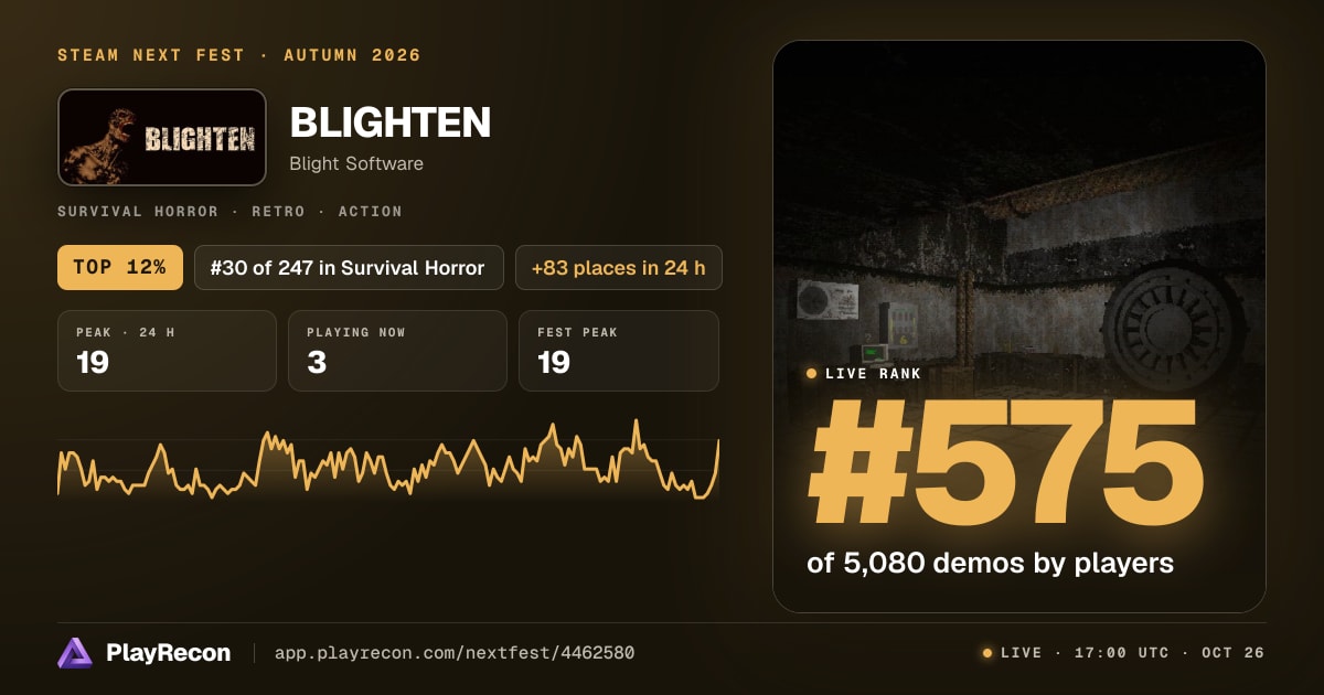 BLIGHTEN in Steam Next Fest
